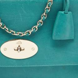 Pre Owned Mulberry Green Leather Medium Lily Shoulder Bag