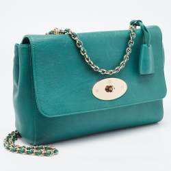 Pre Owned Mulberry Green Leather Medium Lily Shoulder Bag