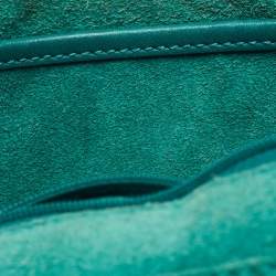 Pre Owned Mulberry Green Leather Medium Lily Shoulder Bag