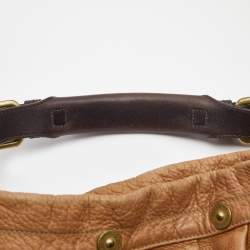 Mulberry Brown Pebbled Leather Mitzy Hobo