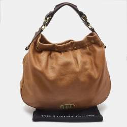 Mulberry Brown Pebbled Leather Mitzy Hobo