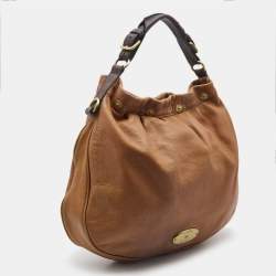 Mulberry Brown Pebbled Leather Mitzy Hobo