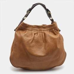 Mulberry Brown Pebbled Leather Mitzy Hobo