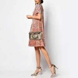 Pre Owned Mulberry Metallic Brown Leather Mini Bayswater Satchel