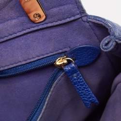 Pre Owned Mulberry Blue Leather Small Lily Shoulder Bag