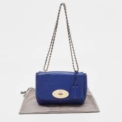 Pre Owned Mulberry Blue Leather Small Lily Shoulder Bag