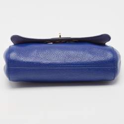 Pre Owned Mulberry Blue Leather Small Lily Shoulder Bag