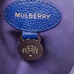 Pre Owned Mulberry Blue Leather Small Lily Shoulder Bag