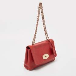 Mulberry Red Leather Medium Lily Shoulder Bag