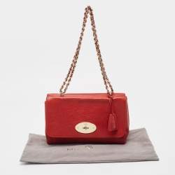 Mulberry Red Leather Medium Lily Shoulder Bag