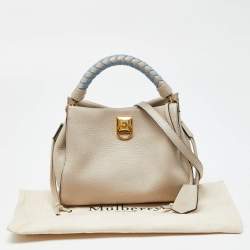 Mulberry Light Grey/Blue Leather Small Iris Top Handle Bag