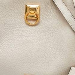 Mulberry Light Grey/Blue Leather Small Iris Top Handle Bag