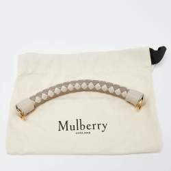 Mulberry Light Grey/Blue Leather Small Iris Top Handle Bag