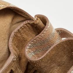 Pre Owned Mulberry Metallic Silver/Beige Zebra Leather Bayswater Satchel