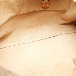 Pre Owned Mulberry Metallic Silver/Beige Zebra Leather Bayswater Satchel