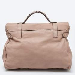 Mulberry Pink Leather Oversized Alexa Satchel