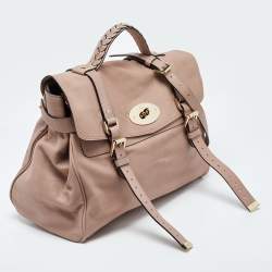 Mulberry Pink Leather Oversized Alexa Satchel
