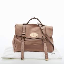 Mulberry Pink Leather Oversized Alexa Satchel