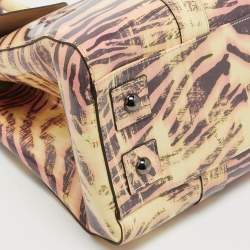 Pre Owned Mulberry Cream/Multicolor Zebra Print Patent Leather Bayswater Satchel