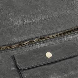Mulberry Grey Leather Daria Fold-over Clutch 