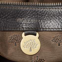 Pre Owned Mulberry Black Croc Embossed Leather Bayswater Satchel