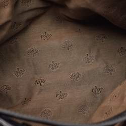 Pre Owned Mulberry Black Croc Embossed Leather Bayswater Satchel