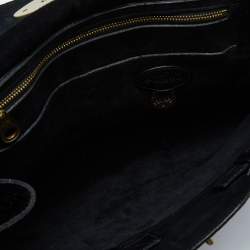 Mulberry Black Croc Embossed Leather Bayswater Satchel