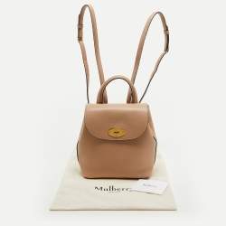 Pre Owned Mulberry Beige Leather Mini Bayswater Backpack