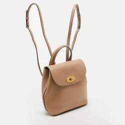 Pre Owned Mulberry Beige Leather Mini Bayswater Backpack