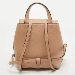Pre Owned Mulberry Beige Leather Mini Bayswater Backpack