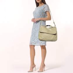 Mulberry Avocado Green Leather Flap Hobo