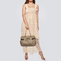 Pre Owned Mulberry Beige Leather Bayswater Satchel