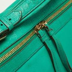 Mulberry Green Leather Taylor Top Handle Bag