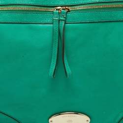 Mulberry Green Leather Taylor Top Handle Bag