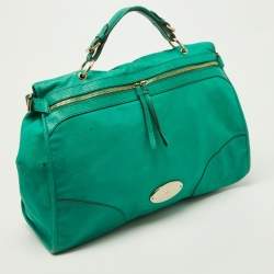 Mulberry Green Leather Taylor Top Handle Bag
