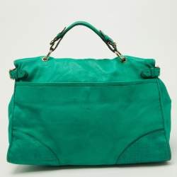 Mulberry Green Leather Taylor Top Handle Bag