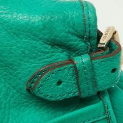 Mulberry Green Leather Taylor Top Handle Bag