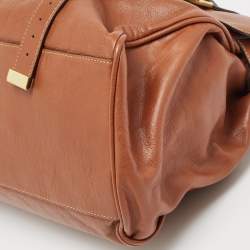 Mulberry Brown Leather Oversized Alexa Satchel