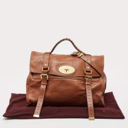 Mulberry Brown Leather Oversized Alexa Satchel