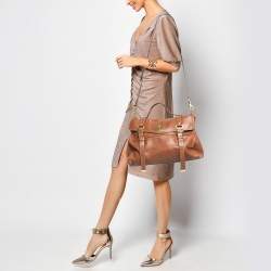 Mulberry Brown Leather Oversized Alexa Satchel