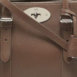 Mulberry Taupe Leather Small Bayswater Double Zip Tote