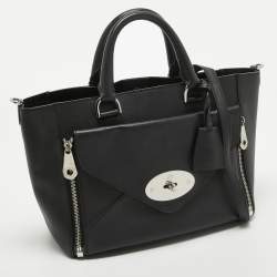 Mulberry Black Leather Small Willow Tote