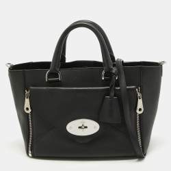 Mulberry Black Leather Small Willow Tote