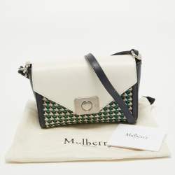Mulberry Multicolor Leather Woven Delphie Duo Flap Shoulder Bag