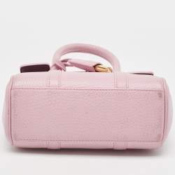 Pre Owned Mulberry Light Pink Leather Mini Bayswater Satchel
