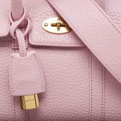 Pre Owned Mulberry Light Pink Leather Mini Bayswater Satchel
