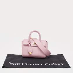 Pre Owned Mulberry Light Pink Leather Mini Bayswater Satchel