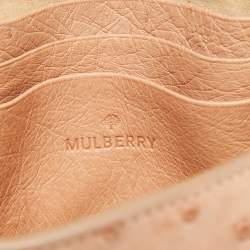 Mulberry Peach Ostrich Mini Lily Shoulder Bag