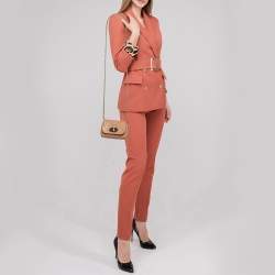 Mulberry Peach Ostrich Mini Lily Shoulder Bag