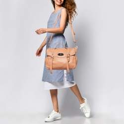Mulberry Peach Leather Oversized Alexa Satchel